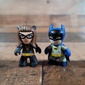 Mini Batman and Cat Woman Vinyl Figure By Mizco Toy